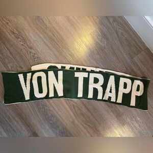 Von Trapp Brewing Green and White Knit Scarf